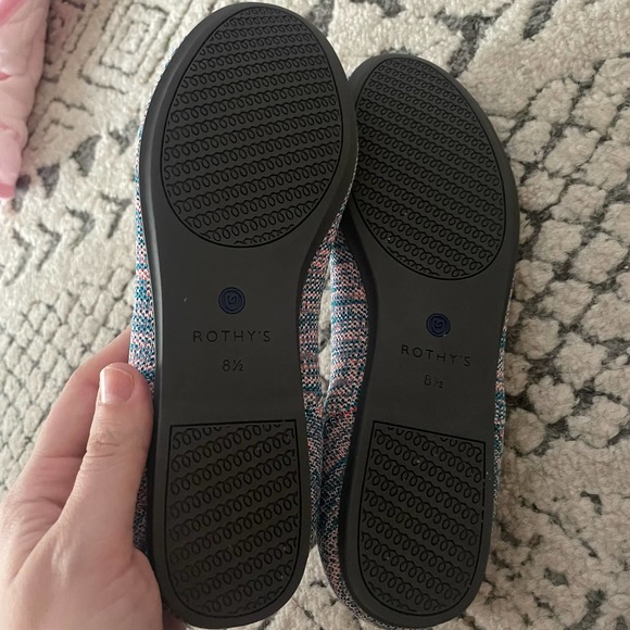 Rothy’s the flat turquoise melange flats size 8.5 - Picture 2 of 4